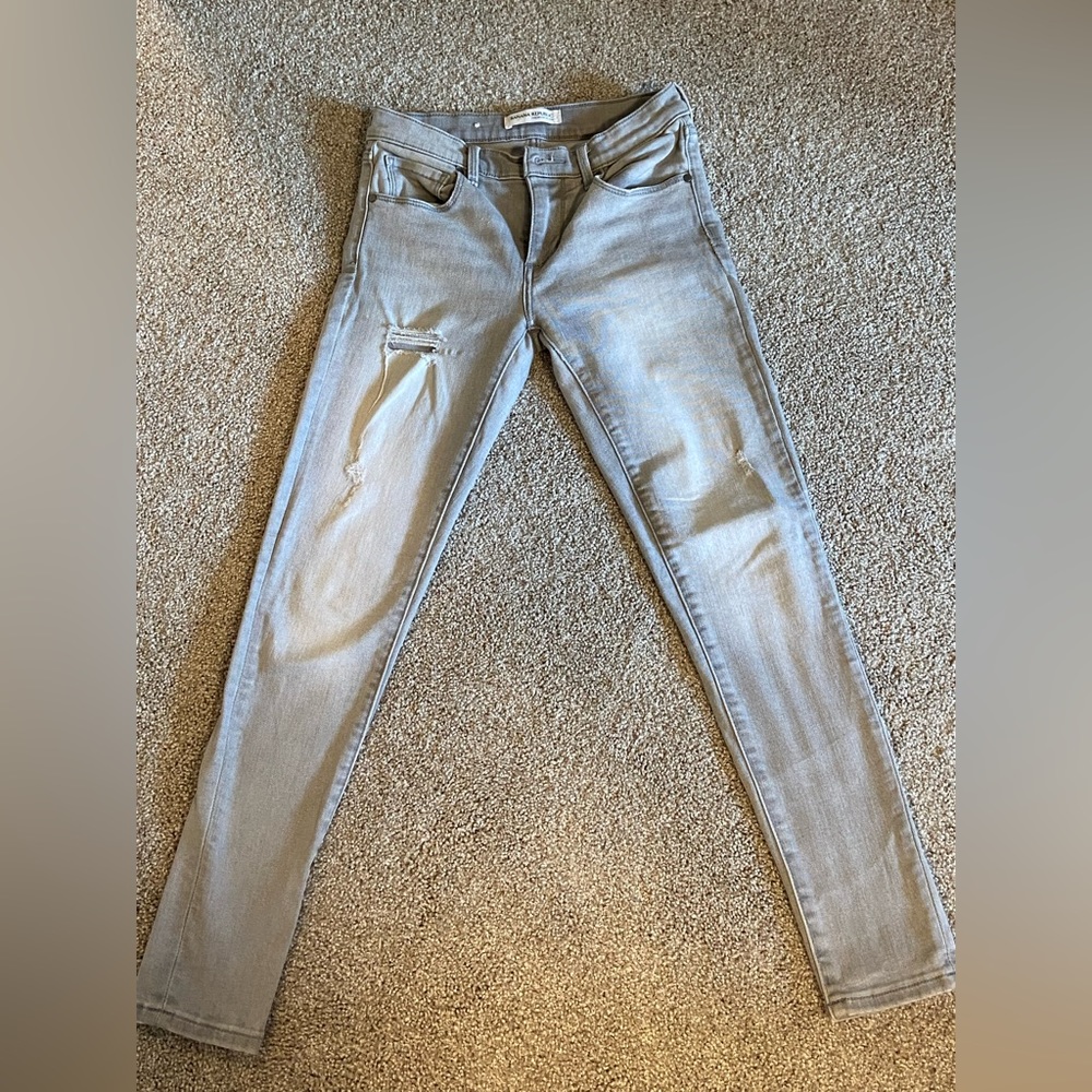 Banana Republic Grey Skinny Jean, Size 25